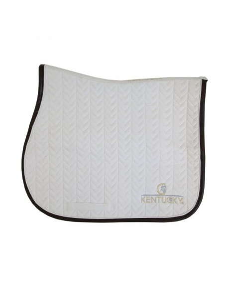 Tapis Kentucky Fishbone Leather blanc