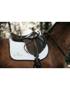 Tapis Kentucky Fishbone Leather blanc 2