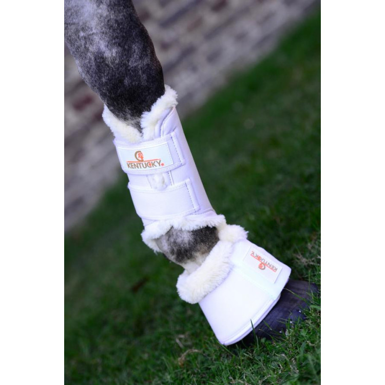 Guêtres Kentucky Cuir Mouton Antérieur blanc