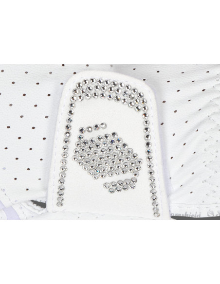 Gants Samshield V-Skin Swarovski blanc/argent