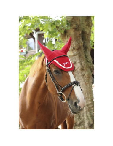 Penelope "Point Sellier" Fly Veil Red/White