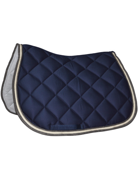 Tapis de selle Privilège Equitation Del Mar Marine/crème/gris clair