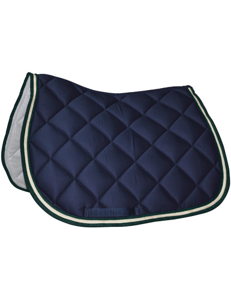 Tapis de selle Privilège Equitation Del Mar Marine/crème/vert forêt