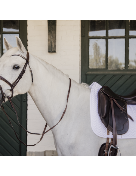 Tapis Kentucky Fishbone Dressage blanc