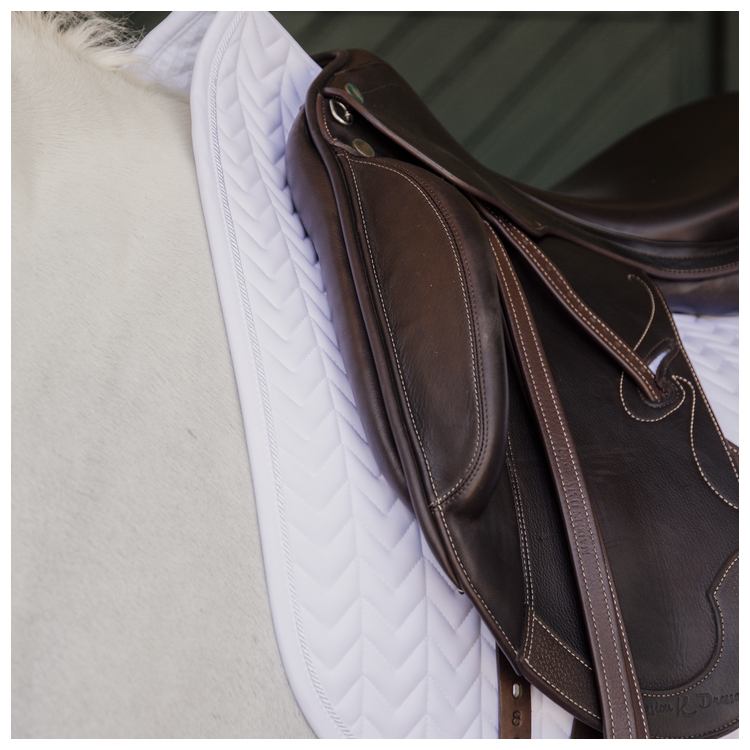 Tapis Kentucky Fishbone Dressage blanc