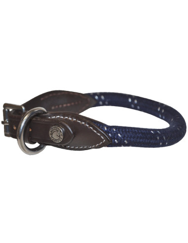 Collar + Canter Cord Leash Brown/Navy