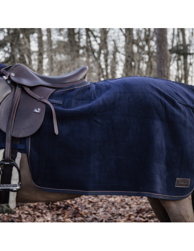 Couvre-reins Kentucky Carré Heavy Fleece  marine