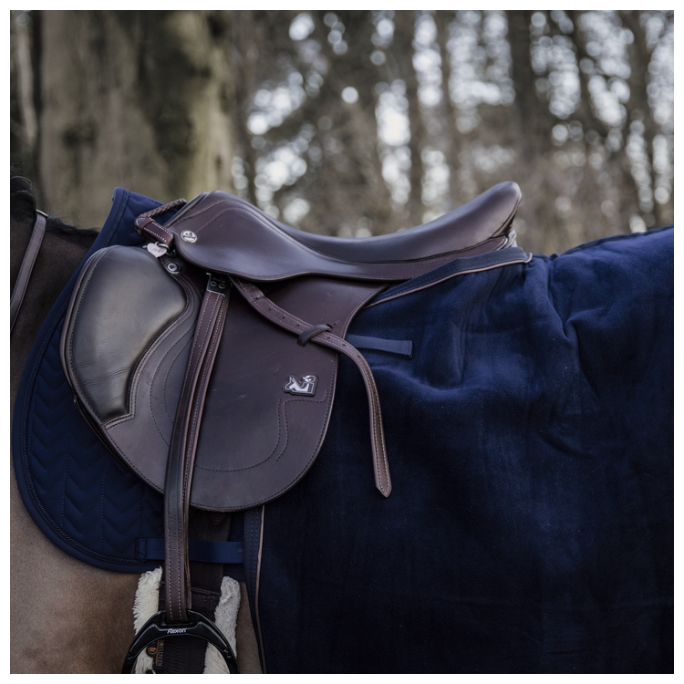 Couvre-reins Kentucky Carré Heavy Fleece  marine