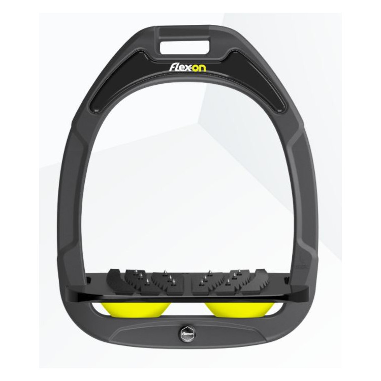 Plancher Incliné noir cadre gris foncé alu élastomères jaune