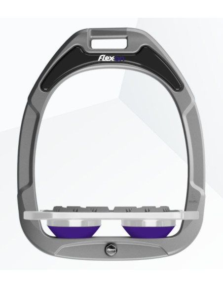 Cadre gris alu plancher plat gris élastomères violet