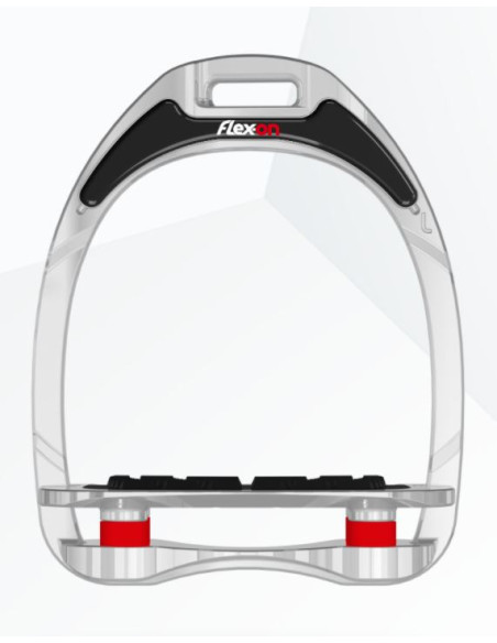 Etriers Flex On Aluminium gris alu élastomères rouge
