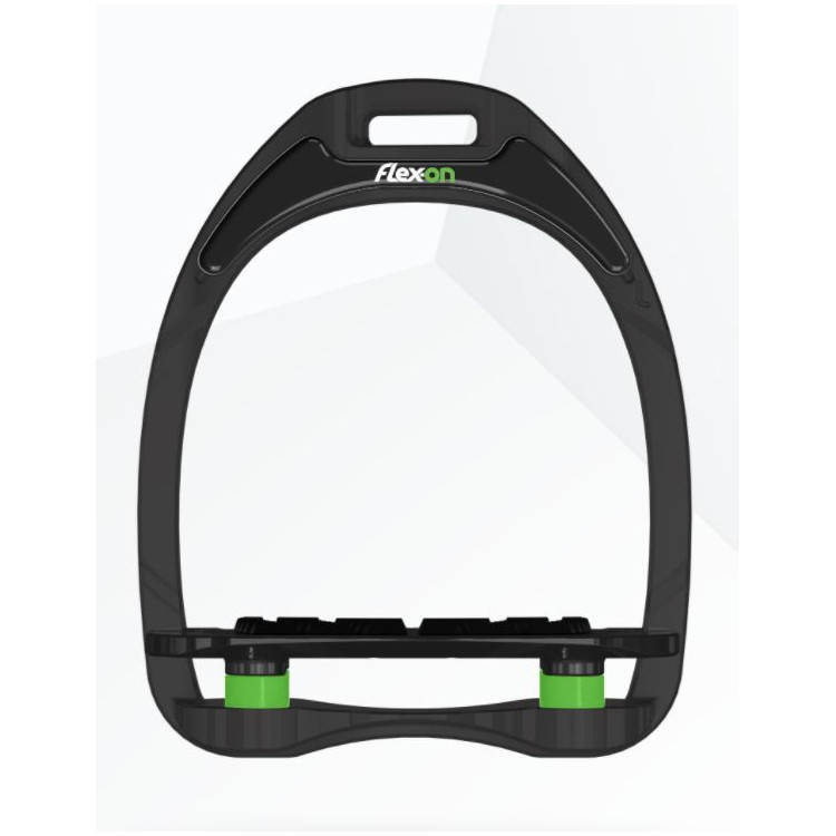 Etriers Flex On Aluminium noir élastomères vert