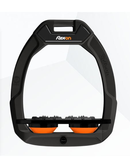 Etriers Flex On Safe On noir Plancher Incliné noir Gripp élastomères orange