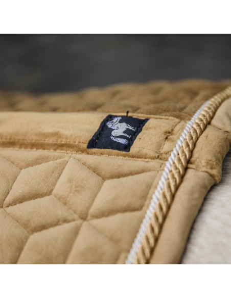 Tapis De Selle Kentucky Velvet Jumping Poney Moutarde