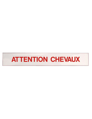 Panneau Ekkia Autocollant "Attention Chevaux"