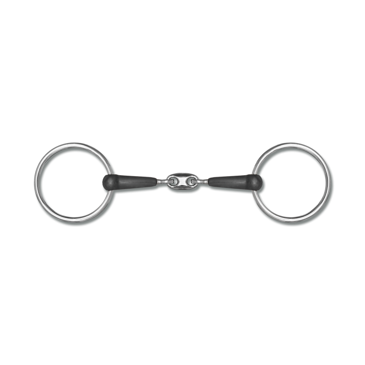 Mors 2 Anneaux Waldhausen Double Brisure En Caoutchouc