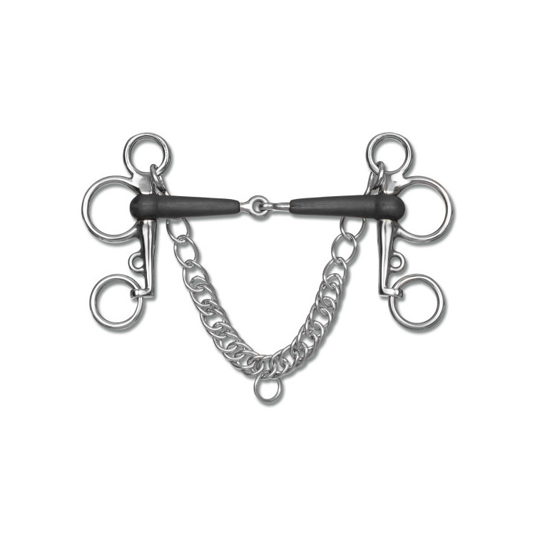 Rubber Port Mouth Pelham Bit (UKSALES25® Horse Bits) *SAME DAY