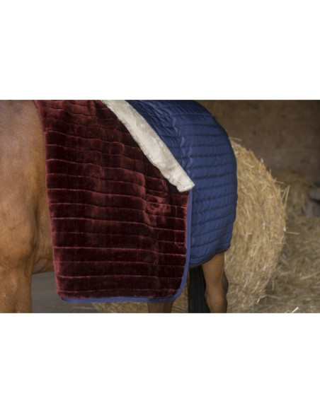 Couverture D' Ecurie Equithème Teddy Mouton Synthétique marine