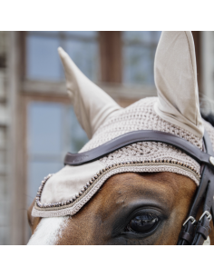 Bonnet Kentucky Wellington Velvet Pearls marine 2