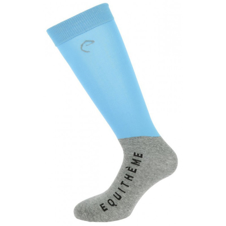 Chaussettes Equithème Compet Bleu ciel-gris clair