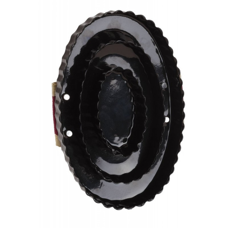 Étrille Ovale Métal Avec Dragonne - 3 Rangs De Dents Ondulées - Pour Nettoyage Intensif