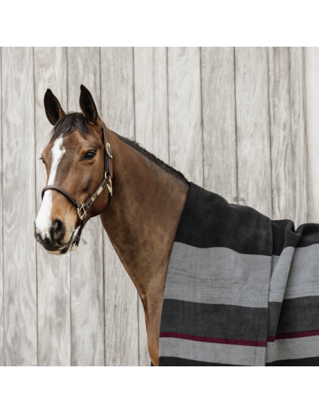 Couverture Séchante Kentucky Carré Heavy Stripes noir/gris