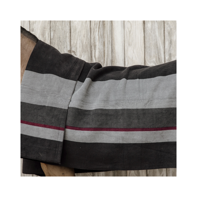 Couverture Séchante Kentucky Carré Heavy Stripes noir/gris
