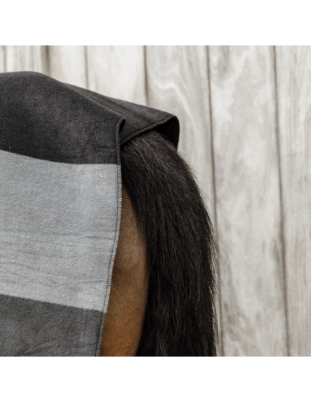 Couverture Séchante Kentucky Carré Heavy Stripes noir/gris