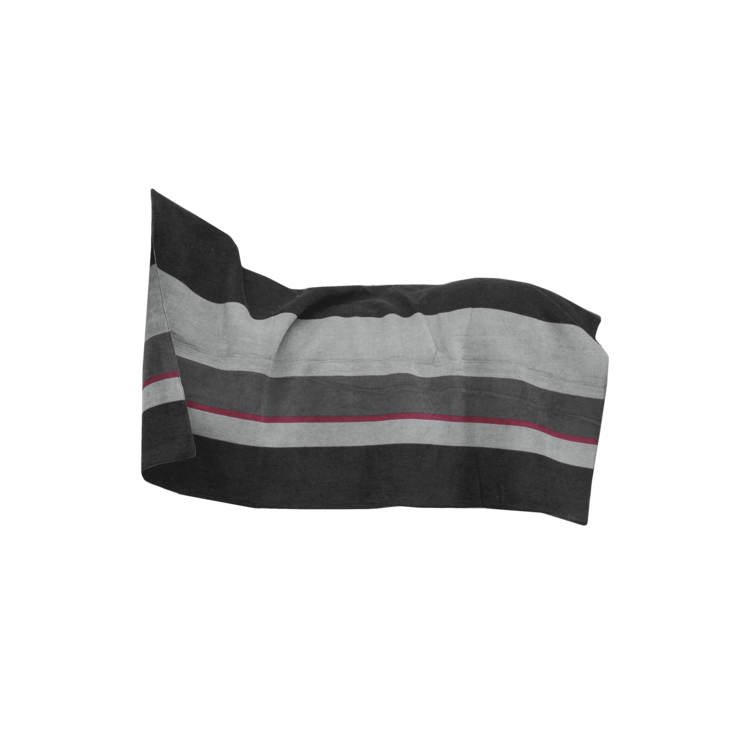 Couverture Séchante Kentucky Carré Heavy Stripes noir/gris