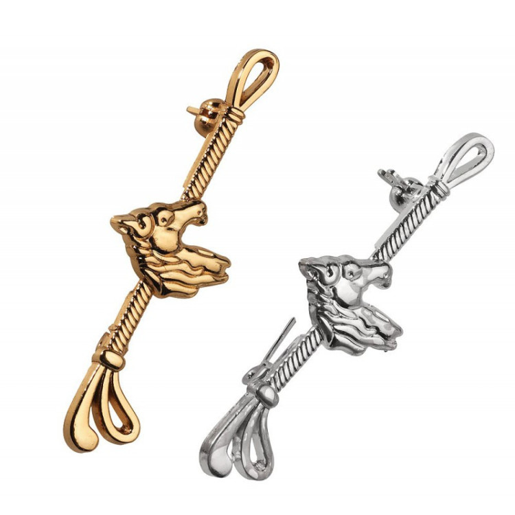 Epingle À Cravate Tête De Cheval Argenté