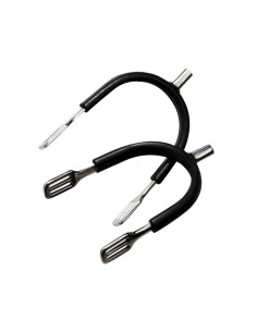 Eperons Feeling "Prince de Galles" Inox Gainé Caoutchouc