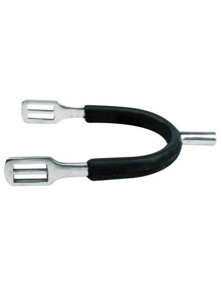 Eperons Feeling "Prince de Galles" Inox Gainé Caoutchouc