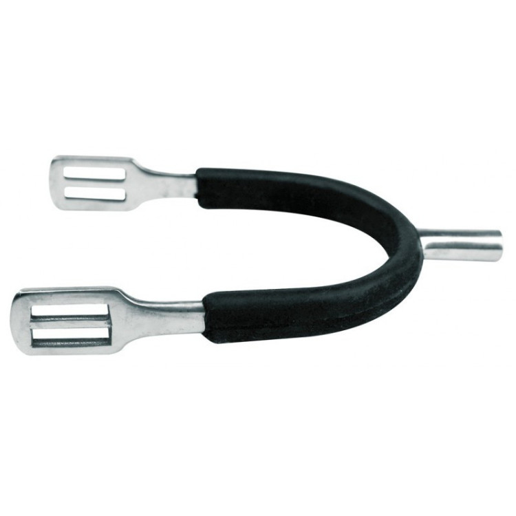 Eperons Feeling "Prince de Galles" Inox Gainé Caoutchouc