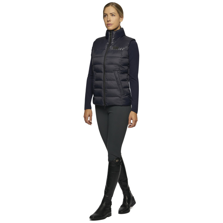 Doudoune sans manches Cavalleria Toscana shiny/ matte bleu cobalt