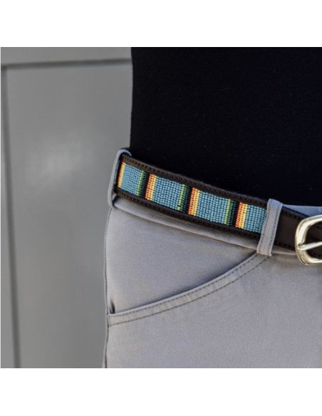 Ceinture Perles Faites Main Bleu Clair