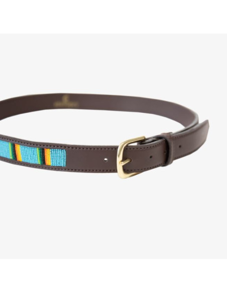 Ceinture Perles Faites Main Bleu Clair