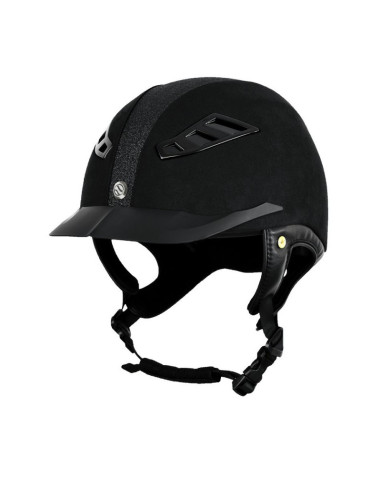 Back On Track EQ3 Lynx "Microfibres/strass" Helmet Black