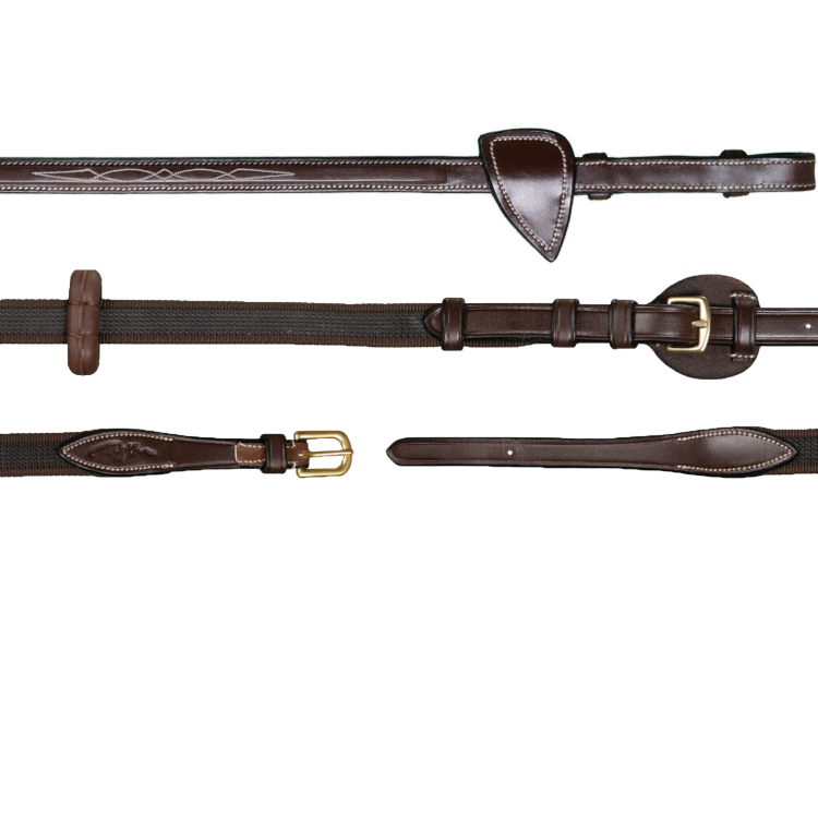 Rênes Dy'on Ajustables D Collection brun