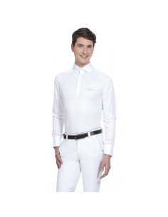 Polo Equithème "Mesh" Col Chemisier