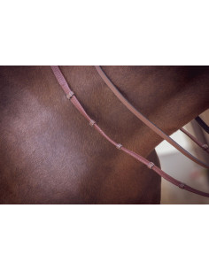 Jump'In Perforated Leather Reins With Stoppers 2