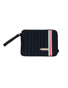 Pochette Passeport Silver Crown noir/blanc/rouge/tan