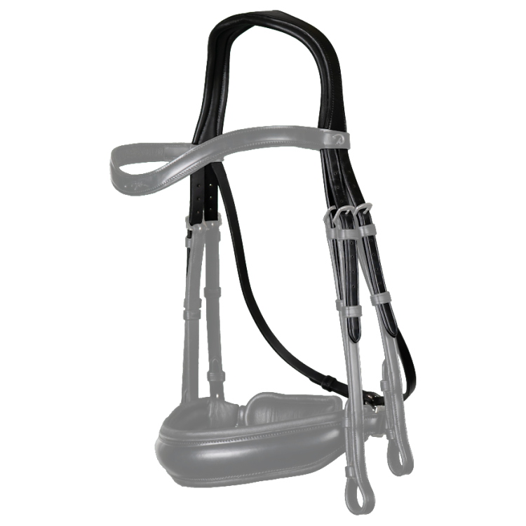 Têtière De Bride Dy'on NEC Type Dressage noir