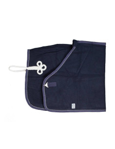 Couverture Greenfield Laine 2 Cordelettes Marine/marine-mix