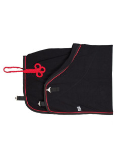 Couverture Greenfield Laine 2 Cordelettes Noir/noir-rouge