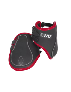 Protège-boulets CWD Mademoiselle ouvert boucles néoprène Noire/Rouge