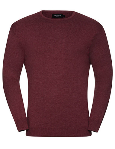 Pull Greenfield Avec Col Rond Homme bordeaux