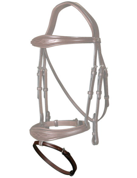 Noseband Dy'on 1/2 NEC brun