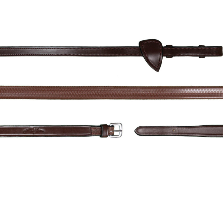 Rênes Dy'on Caoutchouc 13mm NEC brun