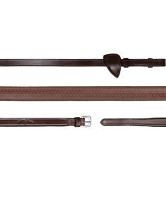 Rênes Dy'on Caoutchouc 5/8 NEC brun