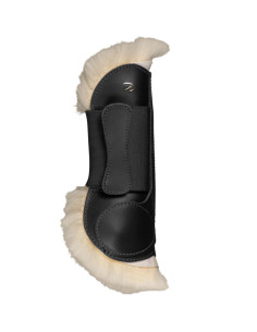Guêtres Dy'on En Cuir Intérieur Mouton Avec Velcro brun 2